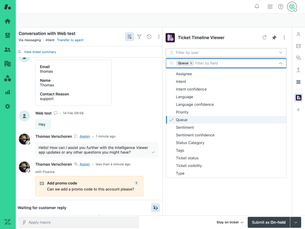 Ticket Timeline Viewer screenshot 1